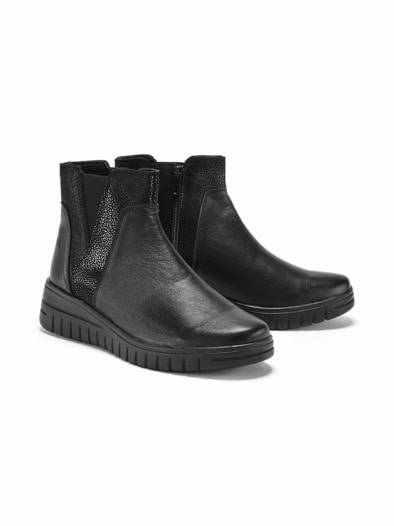 Hallux-Stiefelette Luftpolster Schwarz