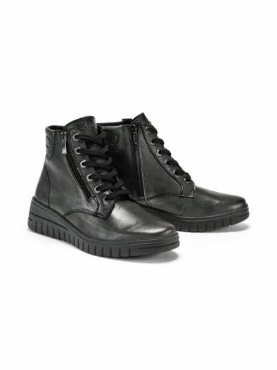 Schnürstiefelette Luftpolster Silber