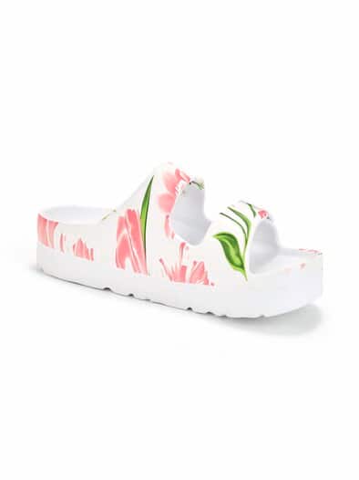 Fashy-Bade-Pantolette profilstark geblühmt