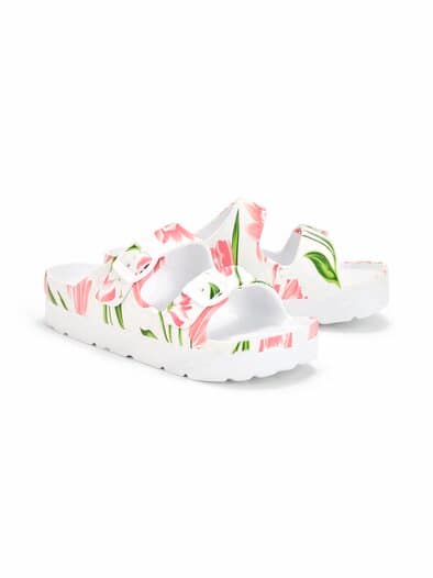 Fashy-Bade-Pantolette profilstark geblühmt