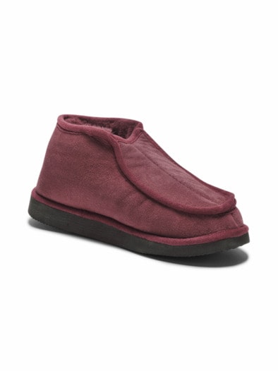 Lammfell-Hausschuh Aubergine