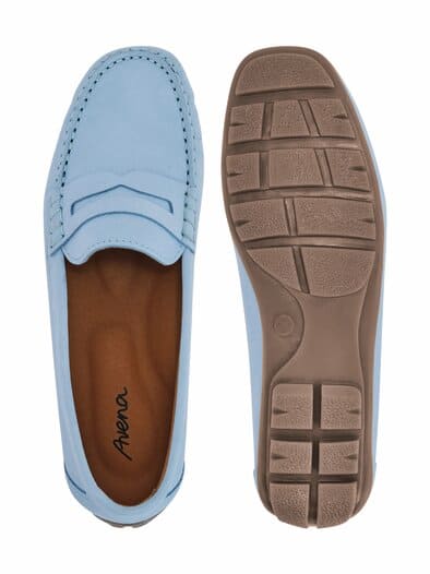 Super-Soft Mokassin Hellblau