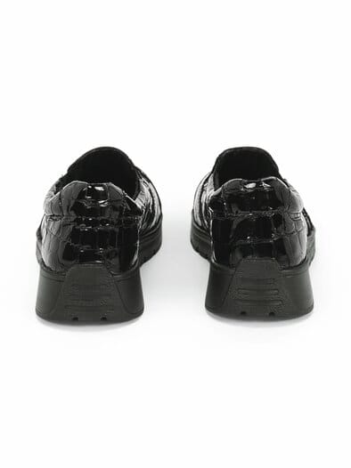 Hallux-Slipper Extraweit Schwarz-Kroko