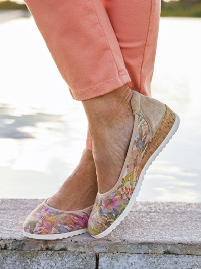 Hallux-Slipper Keilabsatz Multicolor