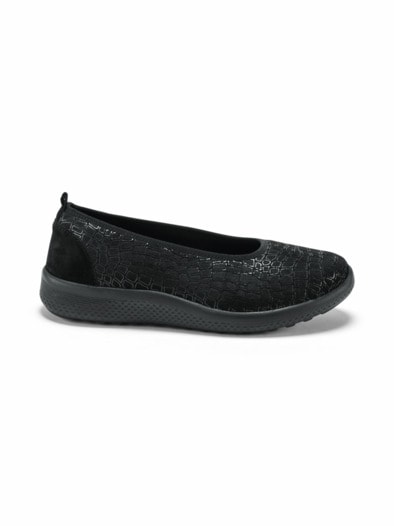 Hallux-Ballerina Superstretch Weite Schwarz