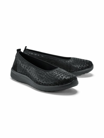 Hallux-Ballerina Superstretch Weite Schwarz
