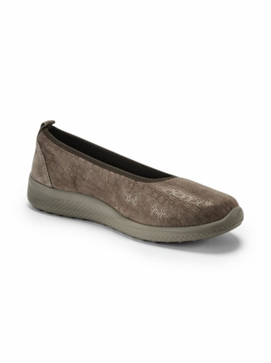 Hallux-Ballerina Superstretch Weite Taupe