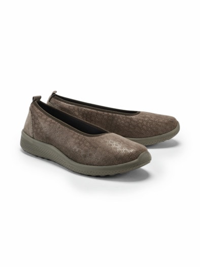 Hallux-Ballerina Superstretch Weite Taupe