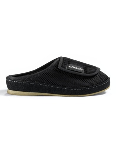 Damen-Klimasoft-Klettpantolette Schwarz