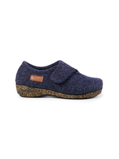 Filz-Klettslipper Federleicht Blau