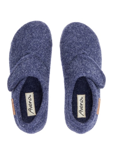 Filz-Klettslipper Federleicht Blau