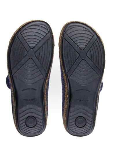 Filz-Klettslipper Federleicht Blau