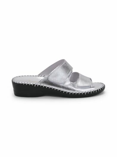 Supersoft-Pantolette Silber