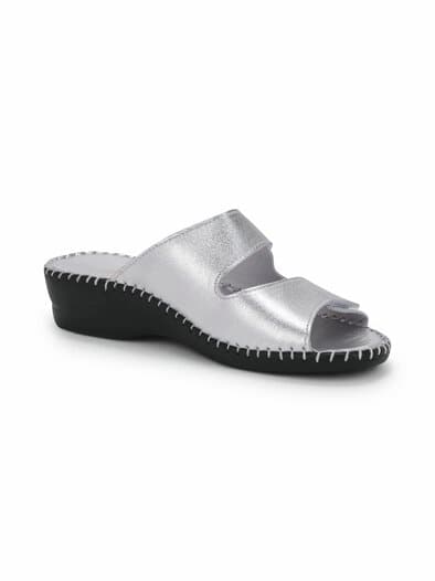 Supersoft-Pantolette Silber