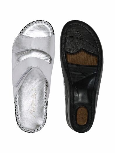 Supersoft-Pantolette Silber