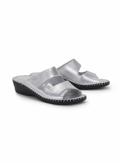 Supersoft-Pantolette Silber