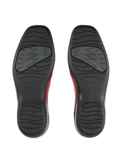 Hirschleder-Slipper Rot