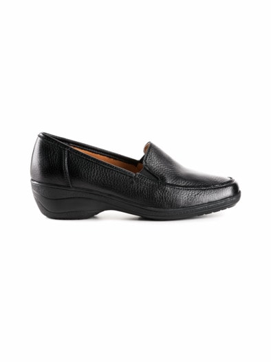 Hirschleder-Slipper Schwarz