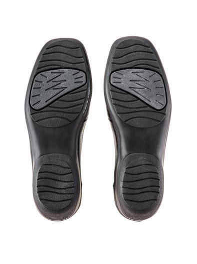 Hirschleder-Slipper Schwarz