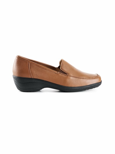 Hirschleder-Slipper Braun