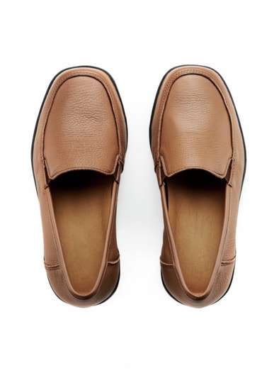 Hirschleder-Slipper Braun