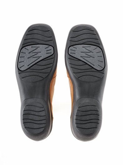 Hirschleder-Slipper Braun