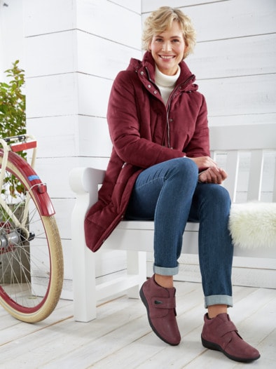 Klett-Bootie Federleicht Bordeaux