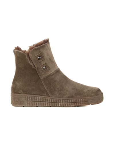 Thermo-Bootie Rutschsicher Taupe