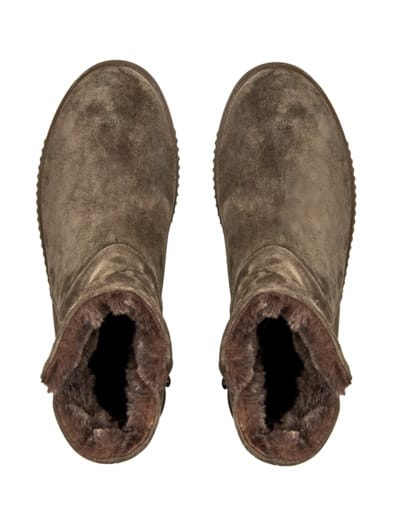 Thermo-Bootie Rutschsicher Taupe