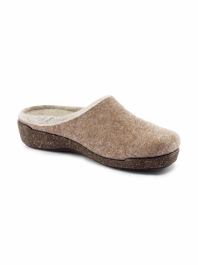 Federleicht-Filz-Pantolette Beige