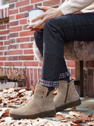 Thermo-Bootie Rutschsicher Beige