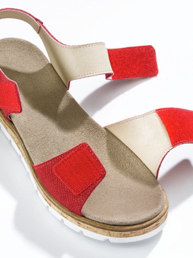 Babista Damen Schuhe Sandalen Sandalen mit Klettverschluss Klettsandalette Weiß 