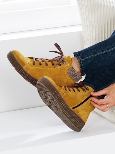 Thermo-Boots Reißverschluss Maisgelb