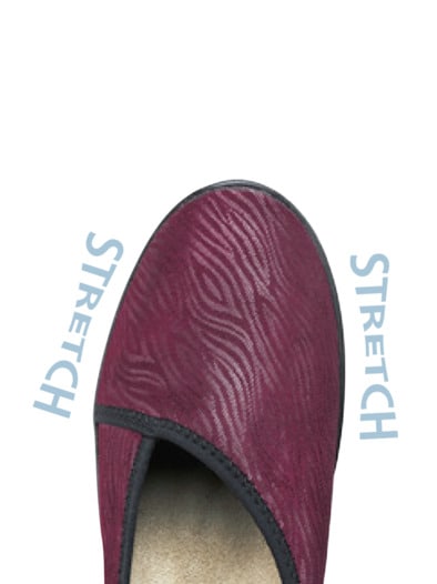 Hallux-Soft-Slipper Fußschmeichler Bordeaux animal