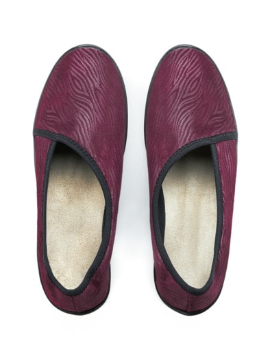 Hallux-Soft-Slipper Fußschmeichler Bordeaux animal