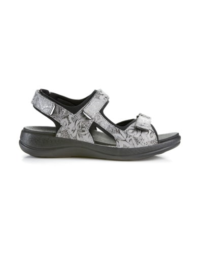 Hallux-Trekking-Sandale Weiß-Silber