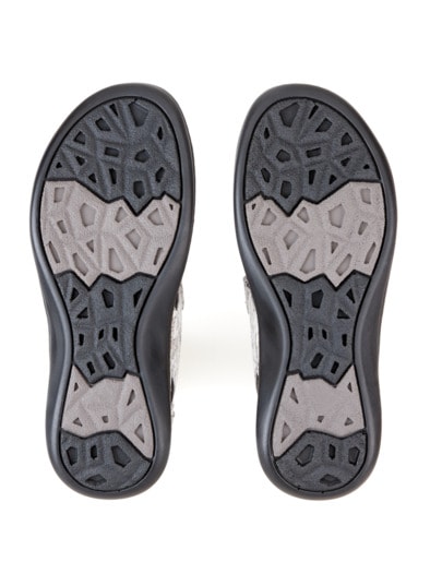 Hallux-Trekking-Sandale Weiß-Silber