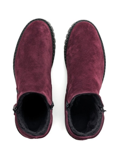 Hallux-Stiefelette Kuschelweich Bordeaux