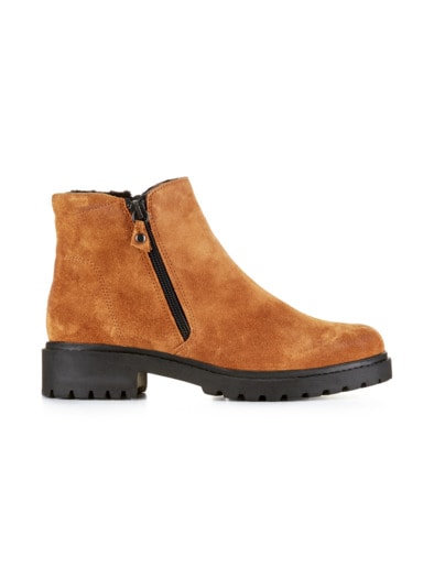 Hallux-Stiefelette Kuschelweich Cognac