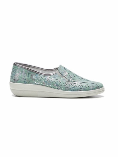 Luftpolster-Bequemslipper Mint metallic