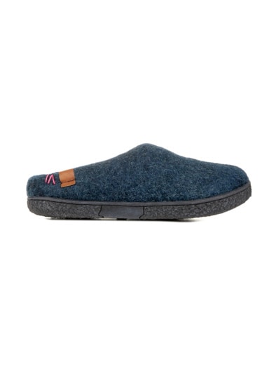 Woll-Pantolette Naturkomfort Marine