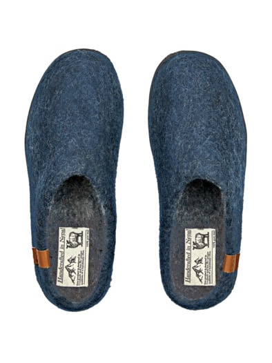 Woll-Pantolette Naturkomfort Marine