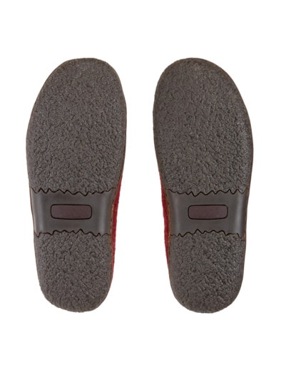 Woll-Pantolette Naturkomfort Rot