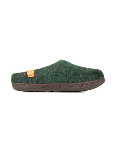 Woll-Pantolette Naturkomfort Oliv