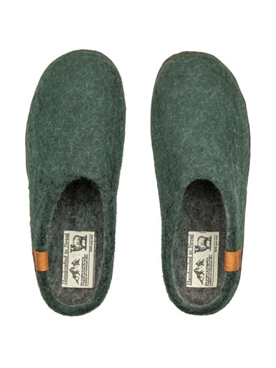 Woll-Pantolette Naturkomfort Oliv