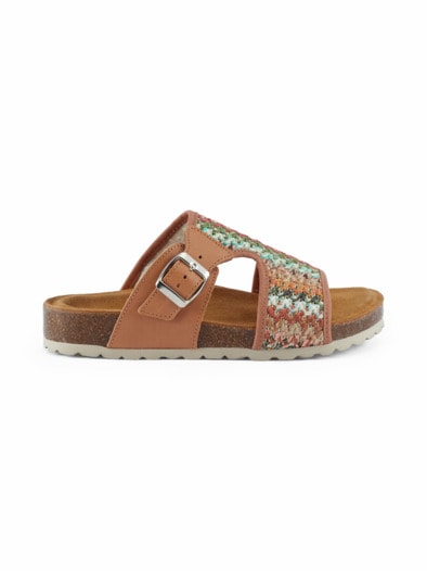 Naturform-Pantolette Cognac