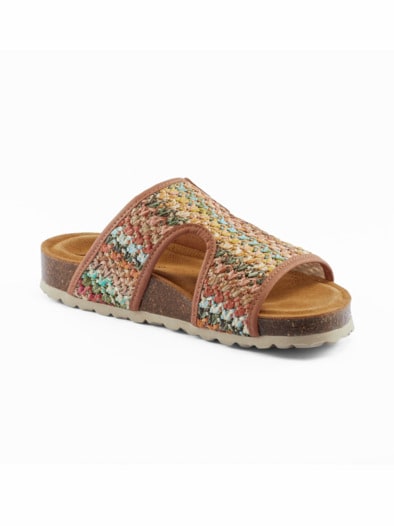 Naturform-Pantolette Cognac