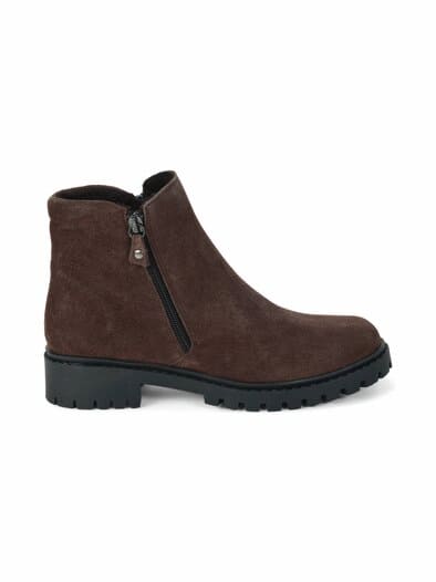 Hallux-Stiefelette Kuschelweich Schokobraun