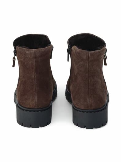 Hallux-Stiefelette Kuschelweich Schokobraun