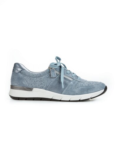 Reißverschluss-Sneaker Komfortplus Hellblau